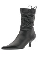 womens gather ruched ankle boot