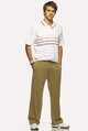 knitted jog pants with frayed hem