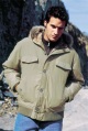 CAPE POINT mens shorter-length fake-fur trim parka
