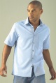 two-tone short-sleeved shirt