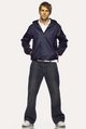 mens half-zip hooded jacket
