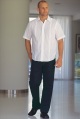 short-sleeved fine cotton shirt