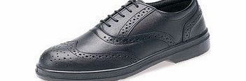 LH707 Leather Black Lace Brogue Safety Shoe With Antistatic Sole (UK 8/EURO 42)