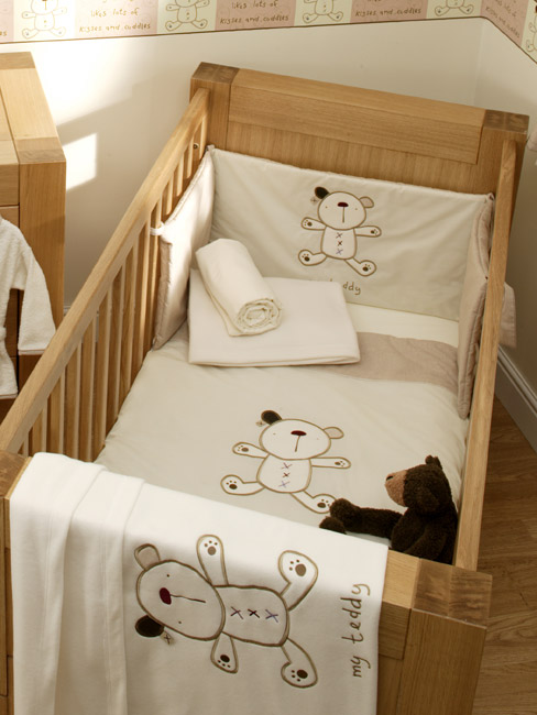 Cappucino Bear Cot and Cot Bed Nursery Bedding Bale