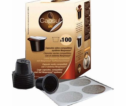 Capsulin 100 EMPTY CAPSULES FOR NESPRESSO MACHINES