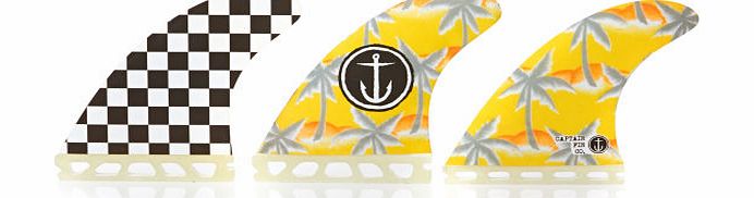 Captain Fin Palm Trees Fin Set - Large