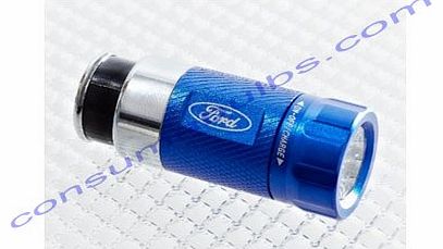 Richbrook Car Cigarette Lighter Official Licensed Ford Rechargeable LED Torch - Blue