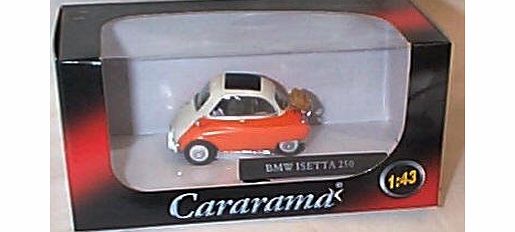 cararama BMW isetta 250 orange and white car 1.43 scale diecast model