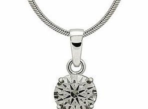 Carat 1934 0.9cm crystal silver pendant