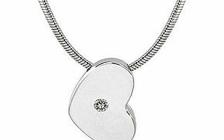 Carat 1934 Silver chunky heart zirconia pendant