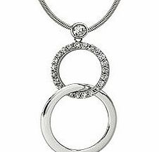 Carat 1934 Silver double loop zirconia pendant