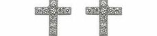 Carat 1934 Silver-tone crystal cross studs