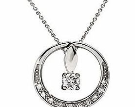 Carat 1934 Silver-tone crystal loop pendant