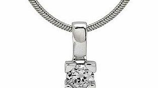 Carat 1934 Silver-tone crystal square pendant
