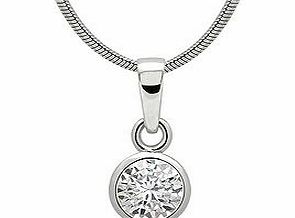 Carat 1934 Silver-tone detail crystal pendant