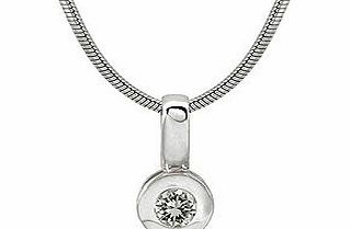 Carat 1934 Silver-tone drop crystal pendant