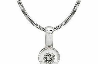 Silver-tone drop crystal pendant