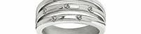 Carat 1934 Silver-tone seven crystal ring