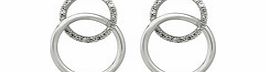 Carat 1934 Silver zirconia loop earrings