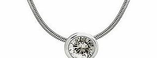 Carat 1934 Silver zirconia round pendant
