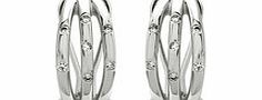 Carat 1934 Silver zirconia set lattice earrings