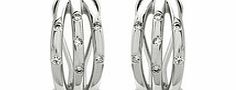 Carat 1934 Silver zirconia set lattice earrings