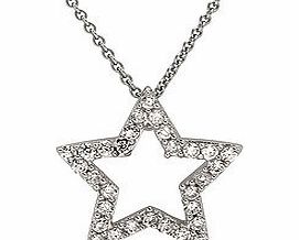 Carat 1934 Silver zirconia star pendant