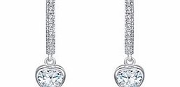 Carat 1934 Sterling silver crystal heart earrings