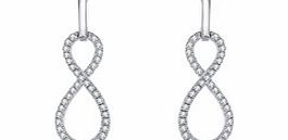 Carat 1934 Sterling silver infinity earrings
