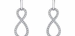 Carat 1934 Sterling silver infinity earrings