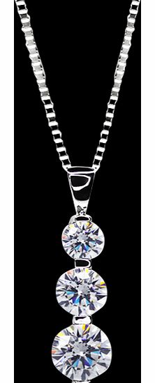 CARAT 9ct Gold Three Stone Drop Pendant 4126