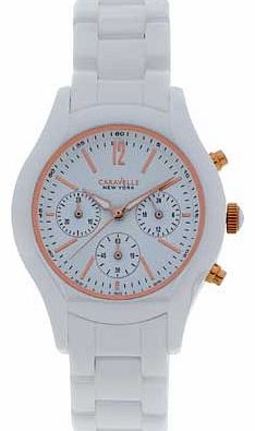Caravelle New York Ladies Ceramic Watch