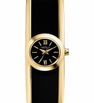 Caravelle New York Ladies Gilt and Black Bangle