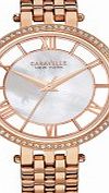 Caravelle New York Ladies Glitz White Rose Gold