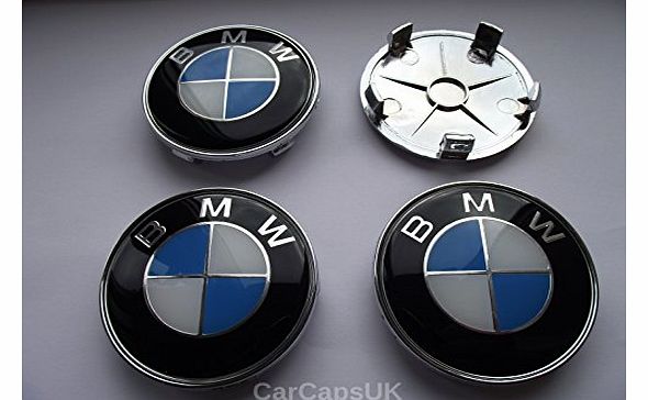 BMW 68mm Alloy wheel centre caps ..Set Of 4