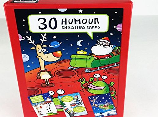 Card and Party Store 30 Pack Funny Christmas Cards Packs Box of Cards Christmas Cards HSX2554