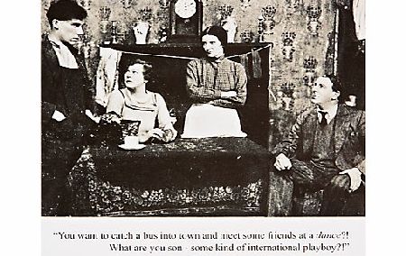 Card Mix Family Looking Disapprovingly at Man