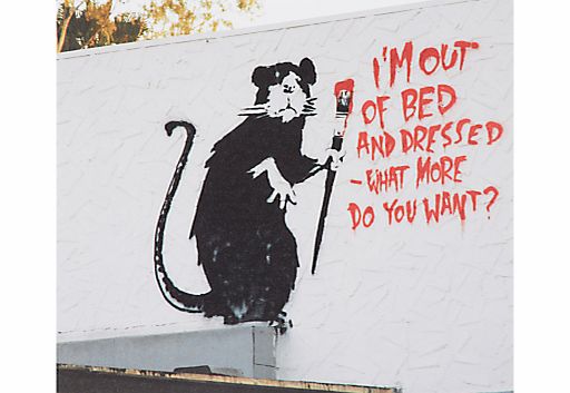 Card Mix Rat With Red Paint Greeting Card