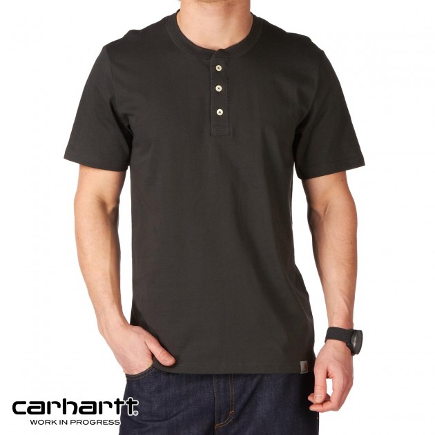 Carhartt Mens Carhartt Henley T-Shirt - Asphalt