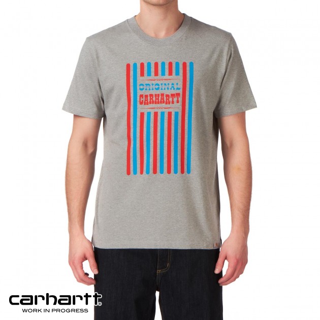 Carhartt Mens Carhartt Striped T-Shirt - Grey Heather