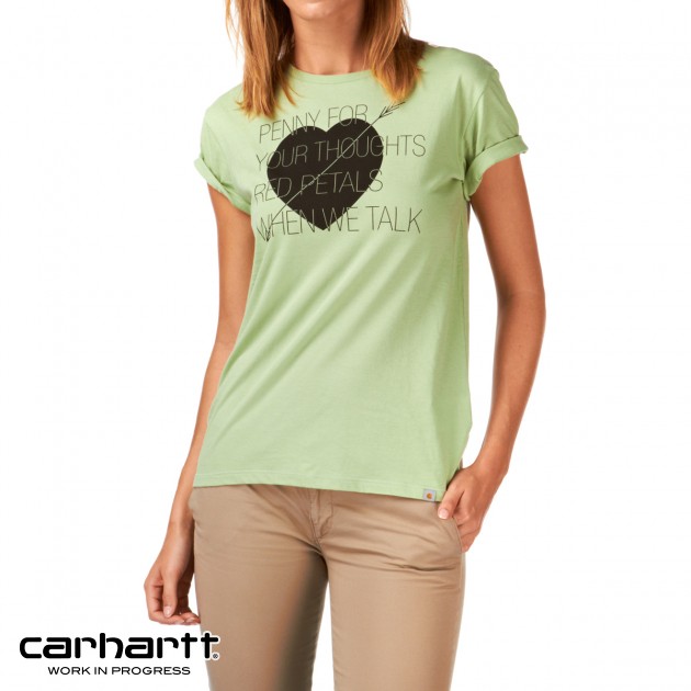 Carhartt Womens Carhartt Penny T-Shirt - Mint/Black