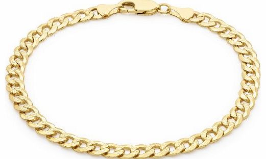 Carissima Gold Carissima 9ct Unisex Yellow Gold Flat Curb Bracelet 19.5 cm