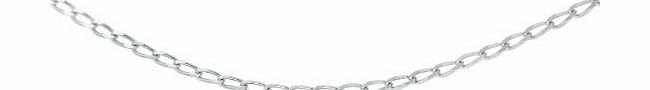 Carissima Gold Carissima 9ct White Gold Open Curb Chain 40cm/16``