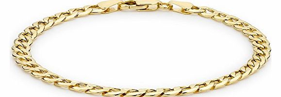 Carissima 9ct Yellow Gold 6 Sided Curb Bracelet 19cm/7.5``