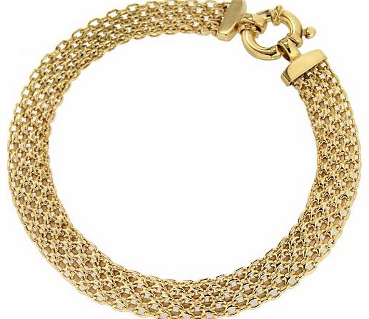 Carissima Gold Carissima 9ct Yellow Gold Bismark Bracelet 19cm/7.5``