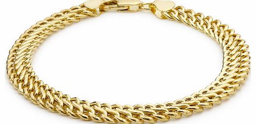 Carissima 9ct Yellow Gold Figure 8 Curb Bracelet 19.5cm/7.75``
