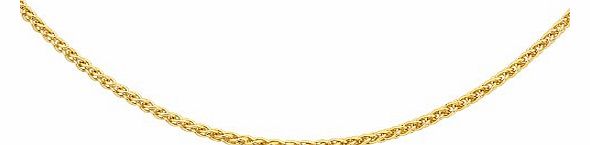 Carissima 9ct Yellow Gold Mini Spiga Chain 41cm/16``
