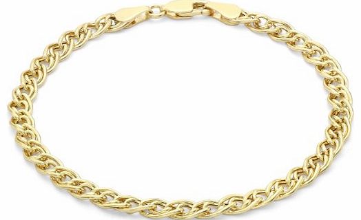Carissima 9ct Yellow Gold Oval Double Curb Bracelet 18cm/7``