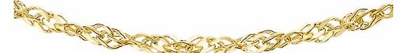 Carissima 9ct Yellow Gold Semi Hollow Curb Chain Necklace 61cm/24``
