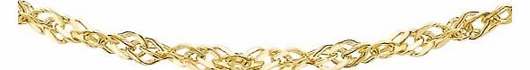 Carissima 9ct Yellow Gold Semi Hollow Curb Chain Necklace 61cm/24``